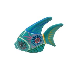 VINTAGE Tonala Mexican Handpainted Ceramic Fish